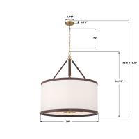 Eight Light Pendant by Crystorama - Callahan Collection, Luxe Gold Finish - CAL-2408-LG