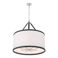 Eight Light Pendant by Crystorama - Callahan Collection, Polished Nickel Finish - CAL-2408-PN