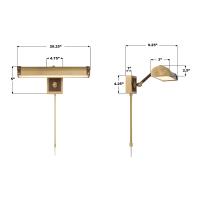 LED Picture Light by Crystorama - Callahan Collection, Luxe Gold Finish - CAL-2411-LG