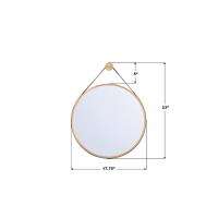 Mirror by Crystorama - Callahan Collection, Luxe Gold Finish - CAL-M218-LG