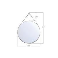 Mirror by Crystorama - Callahan Collection, Polished Nickel Finish - CAL-M224-PN