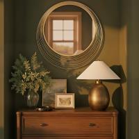 Mirror by Crystorama - Cecile Collection, Antique Gold Finish - CEC-M770-GA