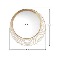 Mirror by Crystorama - Cecile Collection, Antique Gold Finish - CEC-M770-GA