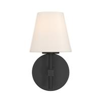 One Light Wall Sconce by Crystorama - Colton Collection, Black Finish - COL-201-BK