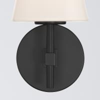 One Light Wall Sconce by Crystorama - Colton Collection, Black Finish - COL-201-BK