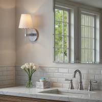 One Light Wall Sconce by Crystorama - Colton Collection, Polished Chrome Finish - COL-201-CH