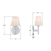 One Light Wall Sconce by Crystorama - Colton Collection, Polished Chrome Finish - COL-201-CH
