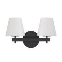 Two Light Wall Sconce by Crystorama - Colton Collection, Black Finish - COL-202-BK