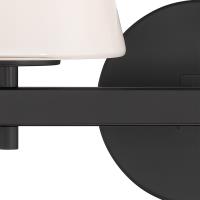 Two Light Wall Sconce by Crystorama - Colton Collection, Black Finish - COL-202-BK