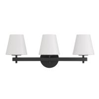 Three Light Bath by Crystorama - Colton Collection, Black Finish - COL-203-BK