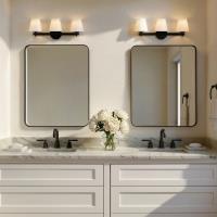 Three Light Bath by Crystorama - Colton Collection, Black Finish - COL-203-BK