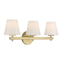 Three Light Bath by Crystorama - Colton Collection, Vibrant Gold Finish - COL-203-VG