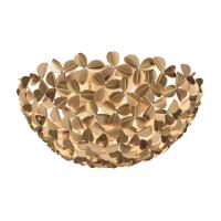 Three Light Flush Mount by Crystorama - Cora Collection, Soft Gold Finish - COR-7100-SG
