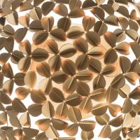 Three Light Flush Mount by Crystorama - Cora Collection, Soft Gold Finish - COR-7100-SG