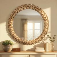 Mirror by Crystorama - Cora Collection, Soft Gold Finish - COR-M710-SG