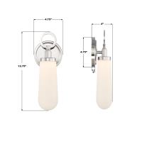 LED Wall Sconce by Crystorama - Calvin Collection, Polished Nickel Finish - CVN-731-PN