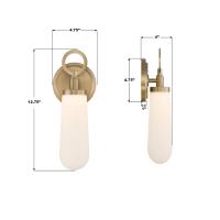 LED Wall Sconce by Crystorama - Calvin Collection, Vibrant Gold Finish - CVN-731-VG