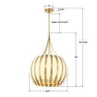 Five Light Chandelier by Crystorama - Daria Collection, Luxe Gold Finish - DRA-8003-LG