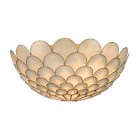 Three Light Semi Flush Mount by Crystorama - Darby Collection, Soft Gold Finish - DRB-7000-SG