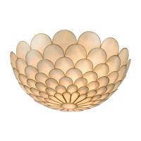 Three Light Semi Flush Mount by Crystorama - Darby Collection, Soft Gold Finish - DRB-7000-SG