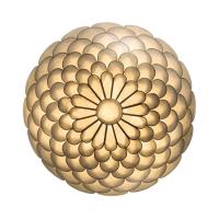 Three Light Semi Flush Mount by Crystorama - Darby Collection, Soft Gold Finish - DRB-7000-SG