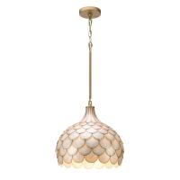 Three Light Pendant by Crystorama - Darby Collection, Soft Gold Finish - DRB-7003-SG