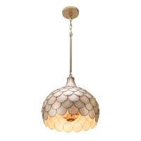 Three Light Pendant by Crystorama - Darby Collection, Soft Gold Finish - DRB-7003-SG
