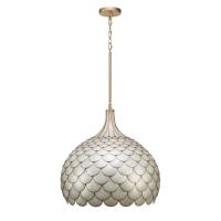 Five Light Pendant by Crystorama - Darby Collection, Soft Gold Finish - DRB-7005-SG