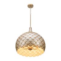 Five Light Pendant by Crystorama - Darby Collection, Soft Gold Finish - DRB-7005-SG