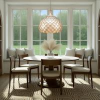 Five Light Pendant by Crystorama - Darby Collection, Soft Gold Finish - DRB-7005-SG