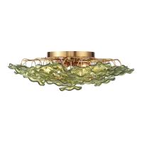 Six Light Semi Flush Mount by Crystorama - Esme Collection, Aged Brass Finish - ESM-4000-AG-GR