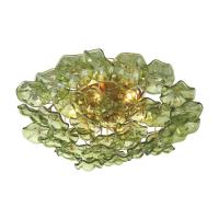 Six Light Semi Flush Mount by Crystorama - Esme Collection, Aged Brass Finish - ESM-4000-AG-GR
