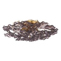 Six Light Semi Flush Mount by Crystorama - Esme Collection, Aged Brass Finish - ESM-4000-AG-SM