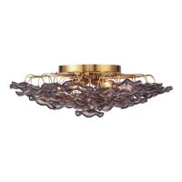 Six Light Semi Flush Mount by Crystorama - Esme Collection, Aged Brass Finish - ESM-4000-AG-SM