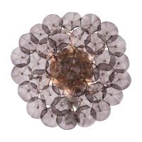 Six Light Semi Flush Mount by Crystorama - Esme Collection, Aged Brass Finish - ESM-4000-AG-SM