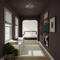 Six Light Semi Flush Mount by Crystorama - Esme Collection, Aged Brass Finish - ESM-4000-AG-SM