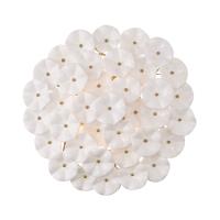 Six Light Semi Flush Mount by Crystorama - Esme Collection, Aged Brass Finish - ESM-4000-AG-WH