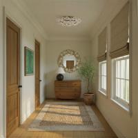 Six Light Semi Flush Mount by Crystorama - Esme Collection, Aged Brass Finish - ESM-4000-AG-WH