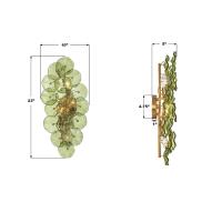 Four Light Wall Sconce by Crystorama - Esme Collection, Aged Brass Finish - ESM-4001-AG-GR