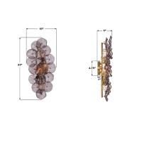 Four Light Wall Sconce by Crystorama - Esme Collection, Aged Brass Finish - ESM-4001-AG-SM