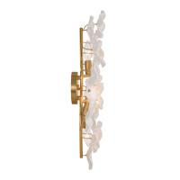 Four Light Wall Sconce by Crystorama - Esme Collection, Aged Brass Finish - ESM-4001-AG-WH