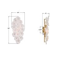 Four Light Wall Sconce by Crystorama - Esme Collection, Aged Brass Finish - ESM-4001-AG-WH
