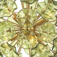 Six Light Chandelier by Crystorama - Esme Collection, Aged Brass Finish - ESM-4005-AG-GR