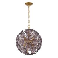 Six Light Chandelier by Crystorama - Esme Collection, Aged Brass Finish - ESM-4005-AG-SM