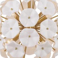 Six Light Chandelier by Crystorama - Esme Collection, Aged Brass Finish - ESM-4005-AG-WH