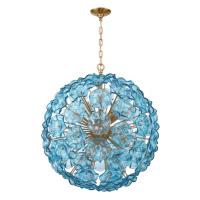 12 Light Chandelier by Crystorama - Esme Collection, Aged Brass Finish - ESM-4009-AG-BL