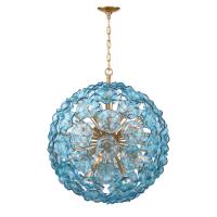 12 Light Chandelier by Crystorama - Esme Collection, Aged Brass Finish - ESM-4009-AG-BL