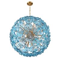 12 Light Chandelier by Crystorama - Esme Collection, Aged Brass Finish - ESM-4009-AG-BL