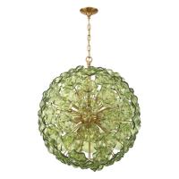 12 Light Chandelier by Crystorama - Esme Collection, Aged Brass Finish - ESM-4009-AG-GR