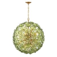 12 Light Chandelier by Crystorama - Esme Collection, Aged Brass Finish - ESM-4009-AG-GR
